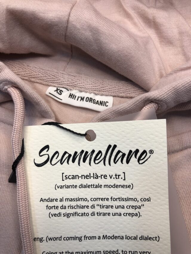 Felpa zip e cappuccio color rosa cipria - immagine 2
