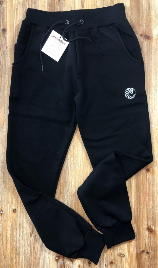 Pantalone felpato logo colore nero