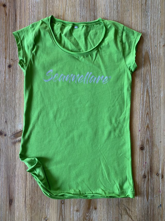 T-Shirt Scannellare verde donna